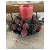 Candle and Fruit Centerpiece