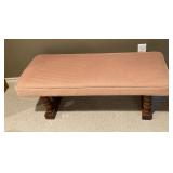 Vintage upholstered bench
