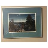 Framed Lake Landscape