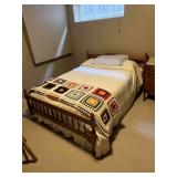 Beautiful Double Bed Frame, Headboard & Mattress