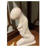 Hand-carved soapstone 'Mother and Child' figurine