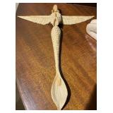 Vitnage hand-carved wooden 'Love Spoon'