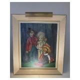 Mid-Century Modern Expressionism Framed w/ Light