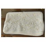 Vintage white beaded evening clutch
