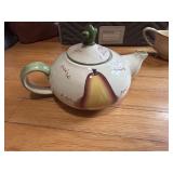 Ceramic Teapot Pear Motif