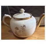 Vintage Arthur Wood Gold Flowers Gold Trim Teapot