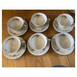 (6) Teacups with Saucers