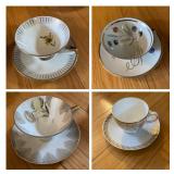 (4) Teacups and Saucers Lot
