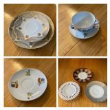 Assorted teacup, saucers and side plates