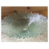 Vintage MCM Pressed Glass Centerpiece Bowl