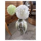 MCM Glynbourne baluster vase w/ faux flowers