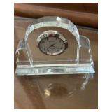 Vintage Bowring crystal quartz desk clock