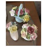 Vintage fine bone china floral arrangements