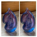 MCM Italian Murano 'Sommerso' Bookends