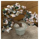 Vintage cherry blossom bonsai tree