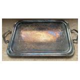 Vintage Silver Plated Butlers Serving Tray