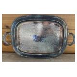 Vintage Silver Plated Butlers Serving Tray