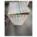 Multi-coloured laundry basket