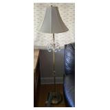 Vintage brass & crystal candelabra floor lamp ONLY