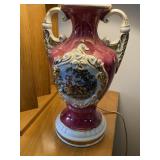 Vintage porcelain lamp & shade
