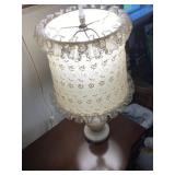 Vintage milk glass lamp