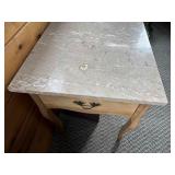 Vintage French Provincial style marble-top table