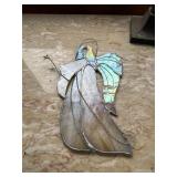 Tiffany-style stained glass angel suncatcher