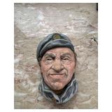 Vintage 'Sea Skipper' chalkware character wall