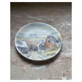 hand-painted studio art pottery decorative plate