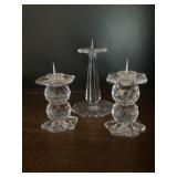Swarovski Silver Crystal candle holders