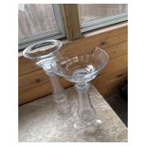 Vintage PartyLite glass candle holders
