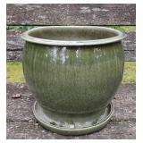 Green glazed pot