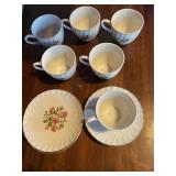 (6) teacups and saucers