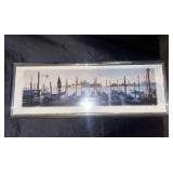 Framed Panoramic Venice Waterfront Art