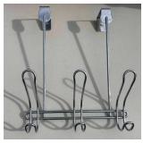 Chrome-plated over-the-door storage rack