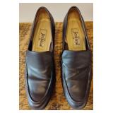 Jessica leather block-heel loafers Sz 7.5
