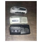 Vintage handheld flashlight & microcassette lot