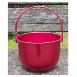 Vintage red anodized aluminum ice bucket