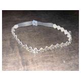 Beaded rhinestone elastic stretch belt