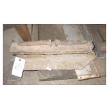 Railroad tie appr 16' & 2 railroad spikes