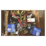 Asst electrical boxes, ratchet tie downs