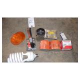 Oil filters, gas tank cap, paint brushes, staples