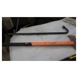splitting axe, wrecking bar