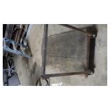 HD metal cart w/wooden top and hard rubber wheels