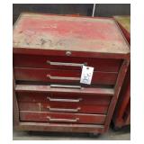 5 Drawer Toolbox Red on Wheels