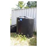 Water tank black 500G missing lid flat bottom