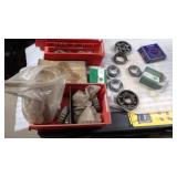 Bearings asst sizes, some new in box