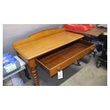wooden hutch on wheels one drawer