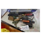 Misc screwdrivers & sanding supplies