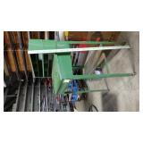 Green rolling shop cart